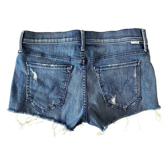 Mother Denim Short Short Fray in Graffiti Girl - Picture 3 of 4
